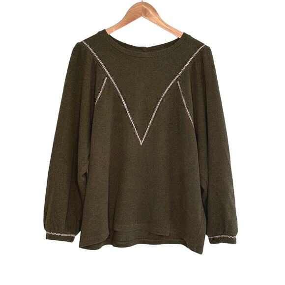 Wrap Tops - WRAP LONDON women's green embroidered top size 12